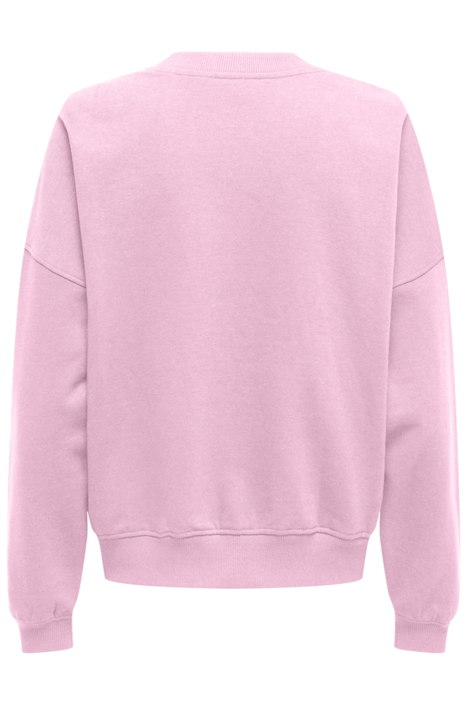 JDYMESA L/S O-NECK EMB SWEAT JRS NO 15370526 PINK LADY/PARIS TNT